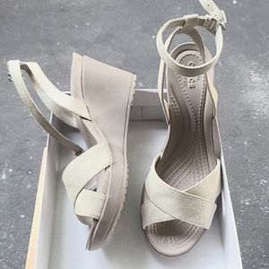 Crocs Wedge Sandals - size 8